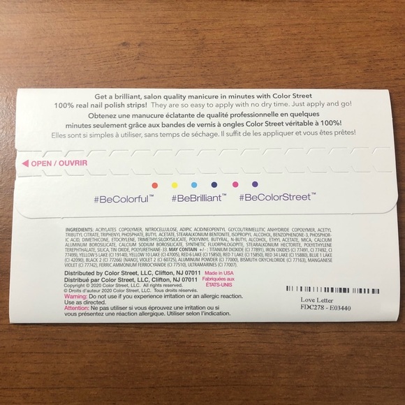 NWT Love Letter color street set​ - Picture 2 of 3